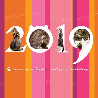啾呆貓2019賀年卡-正方型版