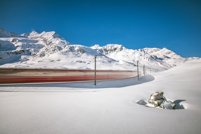 Switzerland, Bernina Red Train