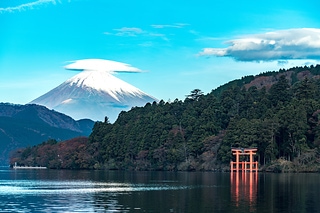 富士山及河口湖鳥居