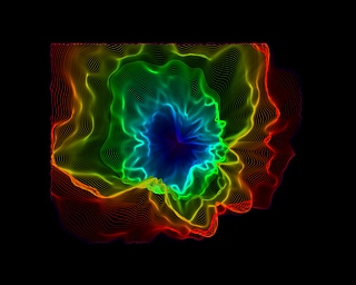 Abstract colorful curve background