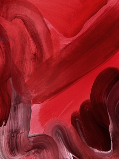 Red and brown modern painting.